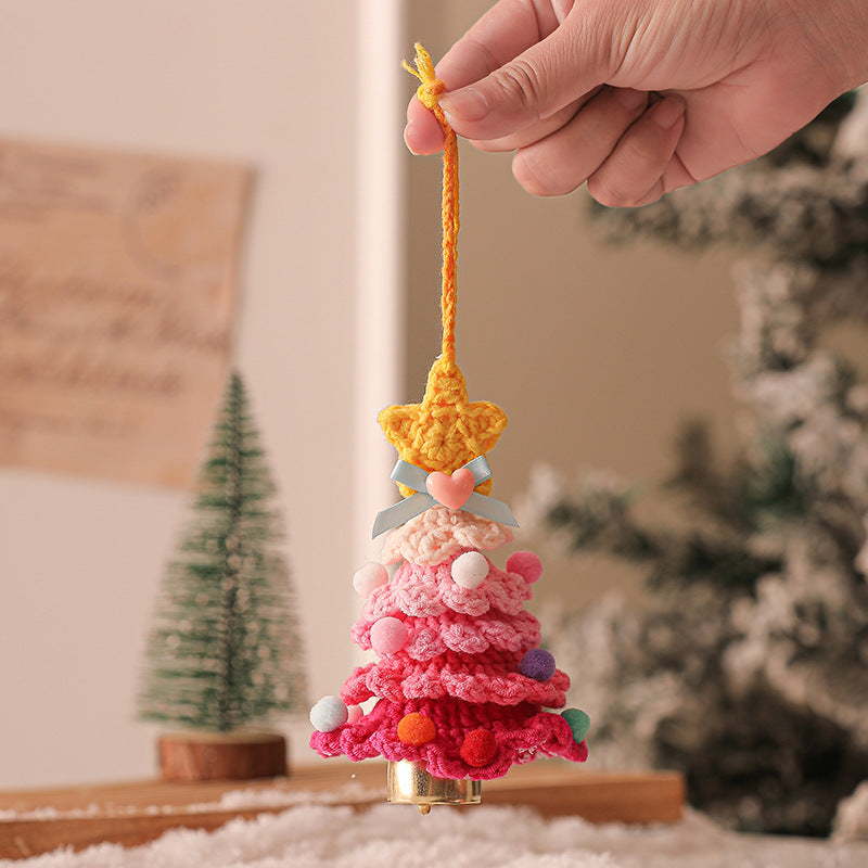 Wholesale  Wool Crochet Christmas Tree Ornaments Decoration Car Pendants